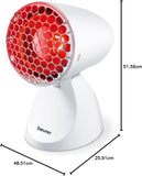Beurer IL11 Infrared Heat Lamp,Warm, soothing infrared light, Helps ease muscle aches and joint stiffness, Speed recovery from the common cold, Improve complexion, With 5 angles of inclination