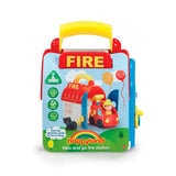 HappyLand Take and Go Fire Station Playset – Imagination Playset for Toddlers (Ages 18 Months to 5 Years)