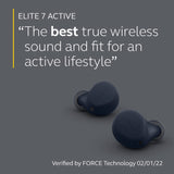 Jabra Elite 7 Active In-Ear Bluetooth Earbuds - True Wireless Sports Ear Buds ShakeGrip for the Ultimate Active Fit, Adjustable Active Noise Cancellation and Alexa Built-In - Navy, One Size
