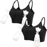 Dress Cici Black Pumping Bra Hands Free Breast Pump Bra 2-PACK Asia Size M Fit EU Bra 70D/E, 75D/E, 80A/B/C, 85A/B/C