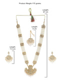 ZAVERI PEARLS Wedding Pearl Jewellery Set For Women (Golden) (ZPFK9802)