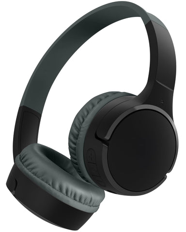Belkin SoundForm Mini Kids Wireless Headphones with Built in Microphone, On Ear Headsets Girls and Boys For Online Learning, School, Travel Compatible with iPhones, iPads, Galaxy and more - Black