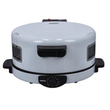 Geepas GBM63037 Arabic Bread Maker | Adjustable Temperature | 40cm Baking Plate|Halogen Tube & Stainless Steel Heating Coil | Adjustable Double Thermostat, Silver"Min 1 year manufacturer warranty"