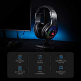 Redragon H350 Pandora RGB Wired Gaming Headset, Dynamic RGB Backlight - Stereo Surround-Sound