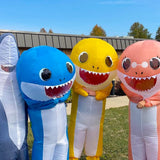 MXoSUM Inflatable Costume for Adult Shark Party Costume Halloween Cosplay Costume Full Body Blow-up Costume Suit