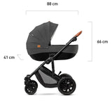 Kinderkraft 3-in-1 Prime 20' Stroller + Accessories - Black