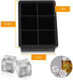 Large Size Ice Maker Hold Silicone Cube Tray And Ball (Set Of 2) Black
