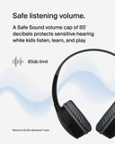 Belkin SoundForm Mini Kids Wireless Headphones with Built in Microphone, On Ear Headsets Girls and Boys For Online Learning, School, Travel Compatible with iPhones, iPads, Galaxy and more - Black