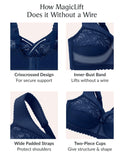 Glamorise womens Full Figure Plus Size MagicLift Original Wirefree Support Bra #1000