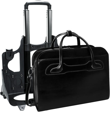 McKlein W Series Laptop Roller, Black Leather (94985)