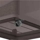 Cosmoplast Cedargrain 5 Tiers Storage Cabinet With Drawers And Wheels, Dark Brown