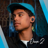 Skullcandy Dime 2 True Wireless Earbuds With Tile Finding Technology, 12 Hours Total Battery, IPX4 Sweat and Water Resistant, Secure Noise Isolating Fit, Light Grey/Blue