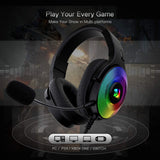 Redragon H350 Pandora RGB Wired Gaming Headset, Dynamic RGB Backlight - Stereo Surround-Sound