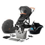 Kinderkraft 3-in-1 Prime 20' Stroller + Accessories - Black