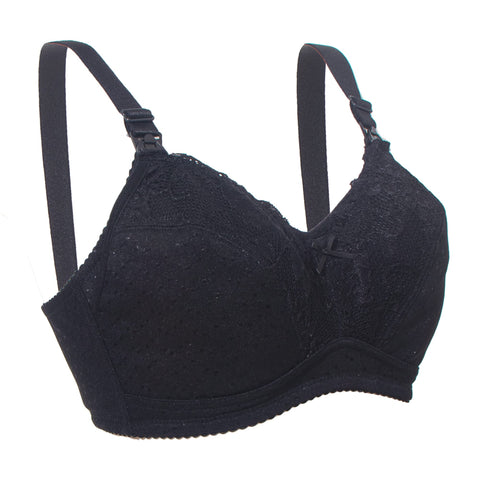 OKUS - Basic Cotton Maternity & Nursing Bra - Clip Down Nursing Feeding Bra - Adjustable Non Slip Shoulder Straps - Easy Breastfeeding Bra