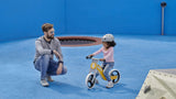 Wooden Balance Bike Uniq, Lightweight Bicycle, Easy Transport, 12 Inches Wheels, With Ajustable Saddle, Accessories, Bell, 2 Handles, For Toddlers, From 2 To 5 Years, To 35 Kg, Turquoise 83 x 54 x 40cm