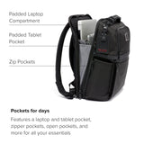 TUMI Men's Slim Solutions Brief Pack Laptop Tablet Business bag Backpack, Black, One Size