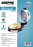 Geepas GBM63037 Arabic Bread Maker | Adjustable Temperature | 40cm Baking Plate|Halogen Tube & Stainless Steel Heating Coil | Adjustable Double Thermostat, Silver"Min 1 year manufacturer warranty"