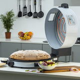 Geepas GBM63037 Arabic Bread Maker | Adjustable Temperature | 40cm Baking Plate|Halogen Tube & Stainless Steel Heating Coil | Adjustable Double Thermostat, Silver"Min 1 year manufacturer warranty"