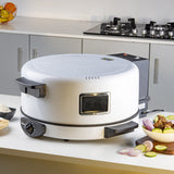 Geepas GBM63037 Arabic Bread Maker | Adjustable Temperature | 40cm Baking Plate|Halogen Tube & Stainless Steel Heating Coil | Adjustable Double Thermostat, Silver"Min 1 year manufacturer warranty"
