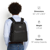 TUMI Men's Slim Solutions Brief Pack Laptop Tablet Business bag Backpack, Black, One Size