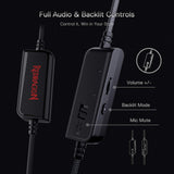 Redragon H350 Pandora RGB Wired Gaming Headset, Dynamic RGB Backlight - Stereo Surround-Sound