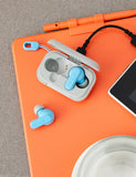 Skullcandy Dime 2 True Wireless Earbuds With Tile Finding Technology, 12 Hours Total Battery, IPX4 Sweat and Water Resistant, Secure Noise Isolating Fit, Light Grey/Blue