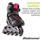 Bladerunner by Rollerblade Advantage Pro XT Women's Fitness Inline Skates - Pink & Black