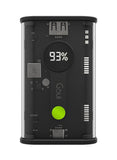 20000 mAh Nano Transparent Power Bank – Portable Fast Charging with Simultaneous Device Support, Quick Charge 3.0, Power Delivery, and Digital Display - Black