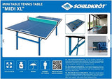 Schildkröt Midi XL 838579 Table Tennis Mini Table 120 x 70 x 68 cm Perfect for Small Garden or Home Donic-Schildkroet