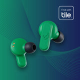 Skullcandy Dime 2 True Wireless Earbuds With Tile Finding Technology, 12 Hours Total Battery, IPX4 Sweat and Water Resistant, Secure Noise Isolating Fit, Dark Blue/Green