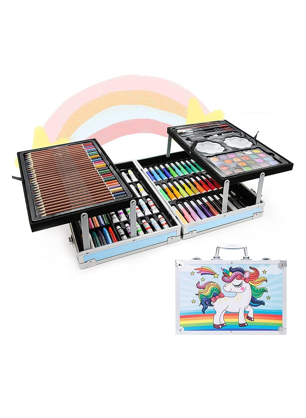 Arabest Professional Art Set Color Painting Kit Colored Pencil Bookmark Aluminum Box An Ideal Gift for Children Students Beginners and Artists