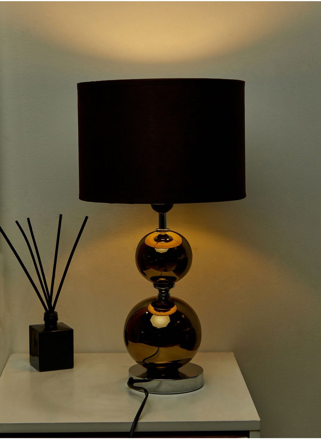 Premier Copper Finish Ceramic Ball Detail Table Lamp