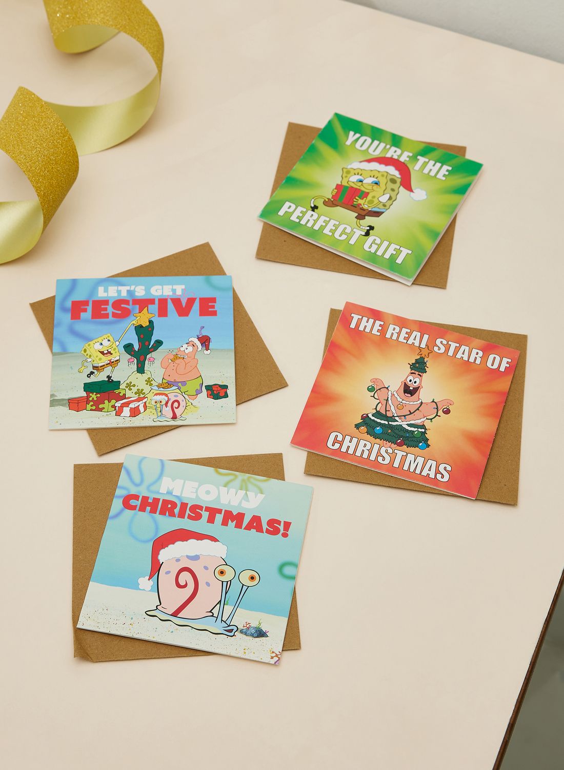 Typo Spongebob Christmas Card 20 Pack