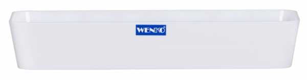 Wenko Slim Shelf - White, 24 x 10 x 4 cm