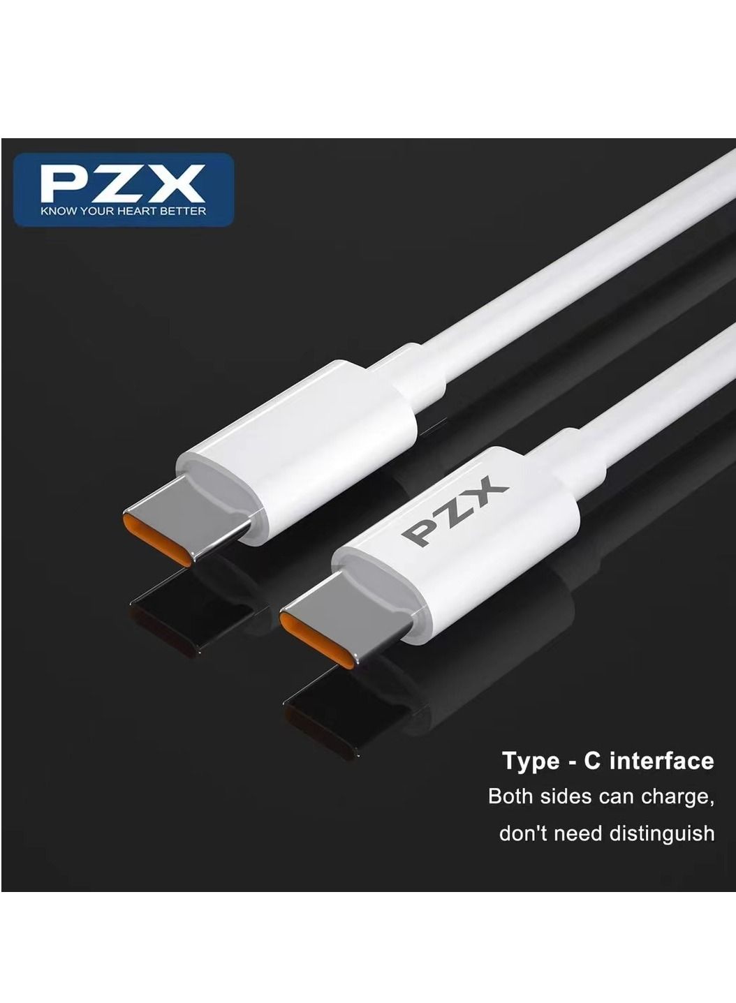 PZX PZX Type-c to Type-c 20W Cable 1M White phone cable for SAMSUNG HUAWEI