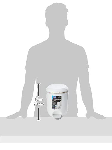Addis 518503 Premium Deluxe Bathroom Pedal Bin with inner, 3.5 liter, 29 x 18.5 x 23cm