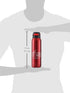 HOOR Stainless Steel Bottle, 500 ml - Red