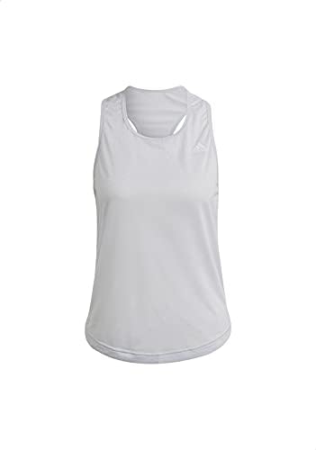 Adidas Designed To Move Front Logo Round Hem Dancing Tank Top for Women L, Halo Blue, L