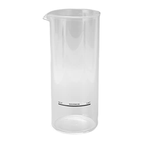 Battery Powered Milk Frother Handheld Electric Foam Maker with Heatproof Glass for Coffee