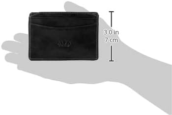 Alfa Leather Co. Leather Front-Logo Credit Card Holder for Men