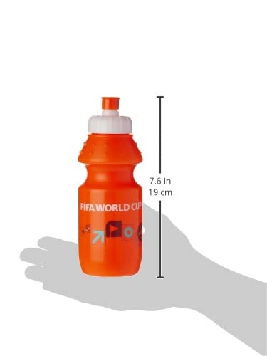 FIFA World Cup Qatar 2022 Graphic Printed Hdpe Sports Water Bottle 350ml Orange