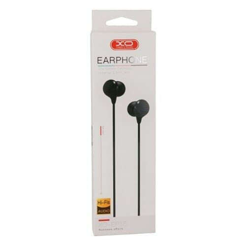 XO EP16 Wired Vacuum Headphones With Microphone - Black