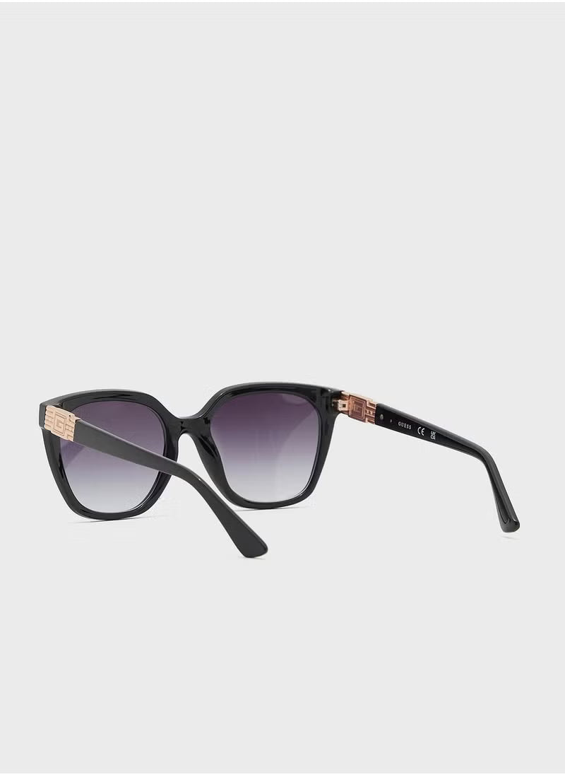Guess GU787001B55 Square Shape Full Rim Sunglasses for Women