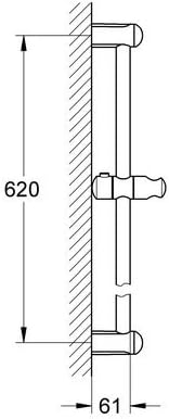 GROHE Shower and Bathroom Fixtures, Shower Rail - Tempesta Collection, 27523000