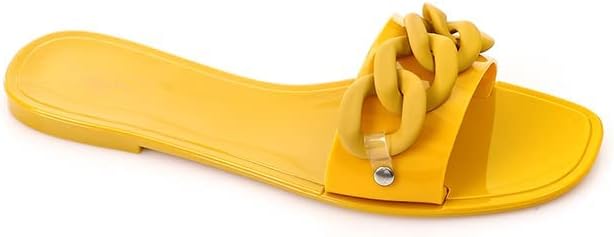 Dejavu Decorative Chain Plastic Slip On Slipper