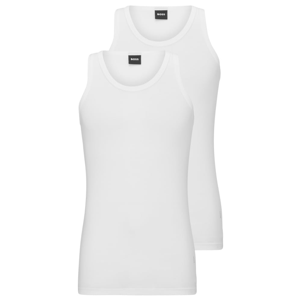 BOSS HUGO BOSS Men's 2-Pack Cotton Stretch Tank Top