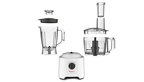 MOULINEX Food Processor | Easy Force 2.4 L Food Processor | 800 W| 6 Attachments | +25 Different Functions | 2.4 L Bowl Capacity and a 1.8 L Blender | FP247127