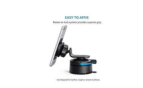 Anker Dashboard Magnetic Car Mount, Phone Holder for iPhone, Samsung, LG, Nexus, and Smartphones - Black