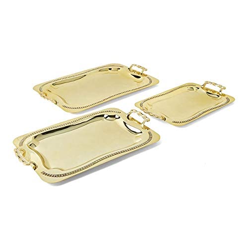 Opalina Steel Curved Scallop Trays - 3 Pieces